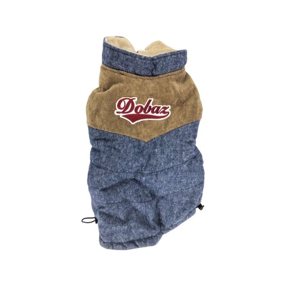 Dobaz Dog Coat XL (~14" See Desc) Denim Jean Jacket Fleece Lining New - Picture 3 of 4